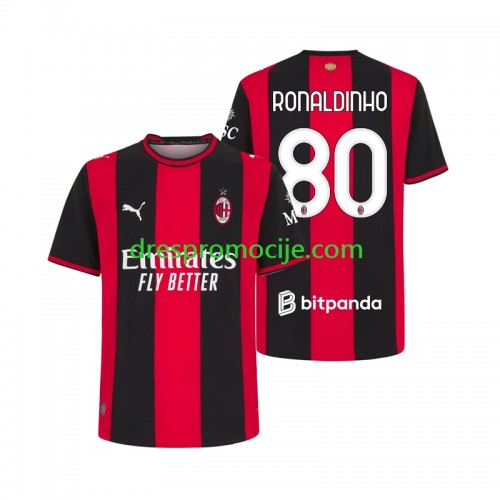 A.C. Milan Ronaldinho 80 Dres Domaći 2026/2027 Kratkih Rukava A.C. Milan Ronaldinho 80 Dres Domaći 2026/2027 Kratkih Rukava
